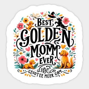 Best Golden Retriever Mom Ever Funny Dog Lover Gifts Women Sticker